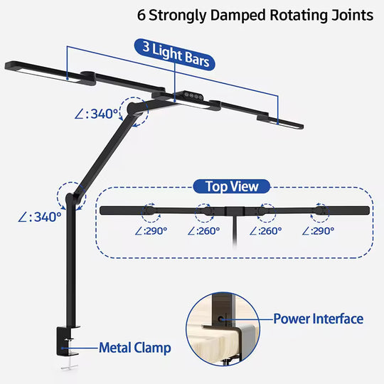 LED Desk Lamp With 5 Bars