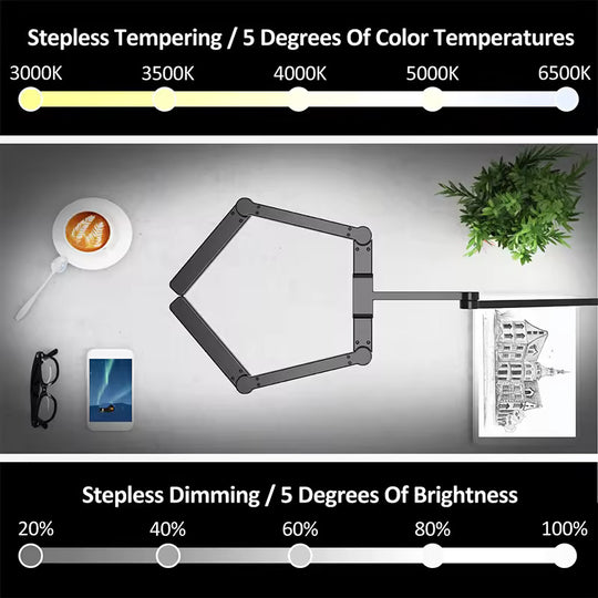 LED Desk Lamp With 5 Bars